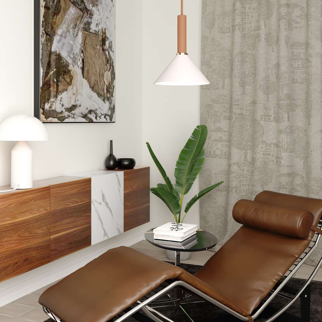 cortina-estampada-en-tonos-oliva-decorando-salon-de-diseno-minimalista-tienda-decoracion-e-interiorismo-en-murcia-beauty-home